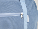 Weekend bag azure blue corduroy