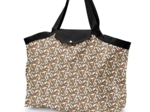 Tote bag with a zip cocoa pods