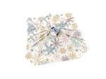 Furoshiki small 35 x 35 ex2447 off white christmas stars