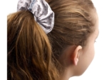Scrunchie gray copper triangle