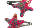 Star hair-clips badiane framboise