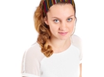 Stretch jersey headband  rayé noir ocre vert e3
