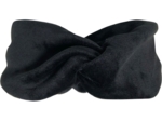crossed headband black velvet