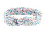 Wire headband retro champêtre bleuté