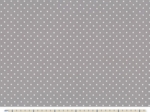 Coupon tissu 50 cm light grey spots