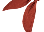 Long tail scrunchie lurex terracotta gauze
