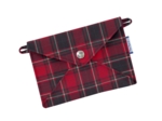 Little envelope clutch tartan rouge