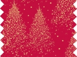 Cotton fabric ex2253 sprinkled christmas trees red