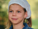 Headscarf headband- child size starry white english embroidery 