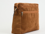 Large shoulder bag base suédine fauve