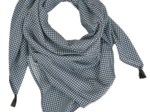 Pom pom scarf vichy noir