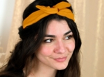 Wire headband retro ochre