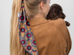 Long tail scrunchie fleurs de savane