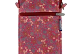 Quilted phone pocket badiane framboise