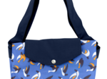 Tote bag with a zip swallows