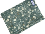 Compact wallet fleuri kaki