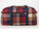 Sac week-end ruby lurex tartan