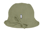 Sun Hat for baby almond green with golden dots gauze