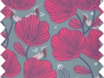 Coated fabric ex2248 raspberry bird