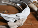 bow headband  glitter linen