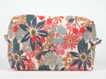 Rectangular toiletry bag cerise en fleur