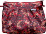 Pleated clutch bag vermilion foliage