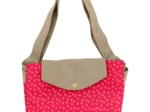 Tote bag with a zip feuillage or rose