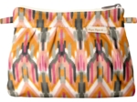 Mini Pleated clutch bag ikat ocre