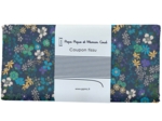 Coupon tissu 50 cm ex2340 blue green mini floral