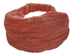 Headscarf headband- child size gaze pois or rose blush