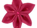 Star flower 4 hairslide plumetis rose fuchsia