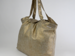 Pleated tote bag - Medium size gold large corduroy