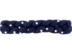 Plait hair slide navy blue spots