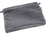 Tiny coton clutch bag gauze gray gold