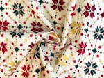 1 m fabric coupon ex2318 golden ecru scandinavian geometric