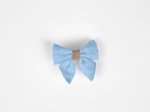 Mini bow tie clip oxford blue