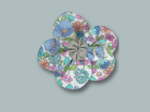 Mini Flower petal hair slide pastel fleuri