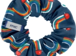 Small scrunchie poules en ciel