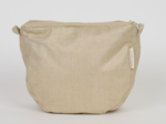 Base small bag without shoulder strap golden linen