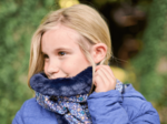 Children fur scarf snood seventies