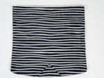 Square flap of saddle bag  striped  ivory navy