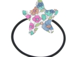 Pony-tail elastic hair star pastel fleuri