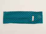 Stretch jersey headband  pois bleu canard