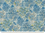 Coated fabric blue forest