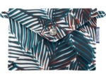 Little envelope clutch feuillage marine