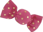 Mini sweet hairslide fuchsia gold star