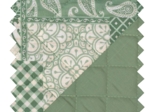 Quilted fabric ex2546 green patch