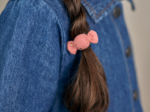 Mini sweet hairslide gaze pois or rose blush