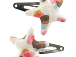Star hair-clips confetti aqua