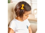 Small bow hair slide yellow ochre